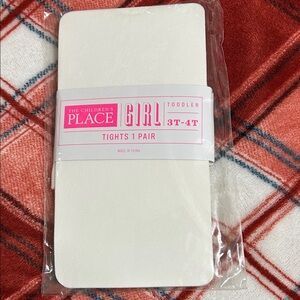 The Children's Place Toddler Girl Cream Tights 3T-4T